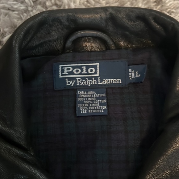Polo by Ralph Lauren lamb skin leather jacket - Picture 2 of 4
